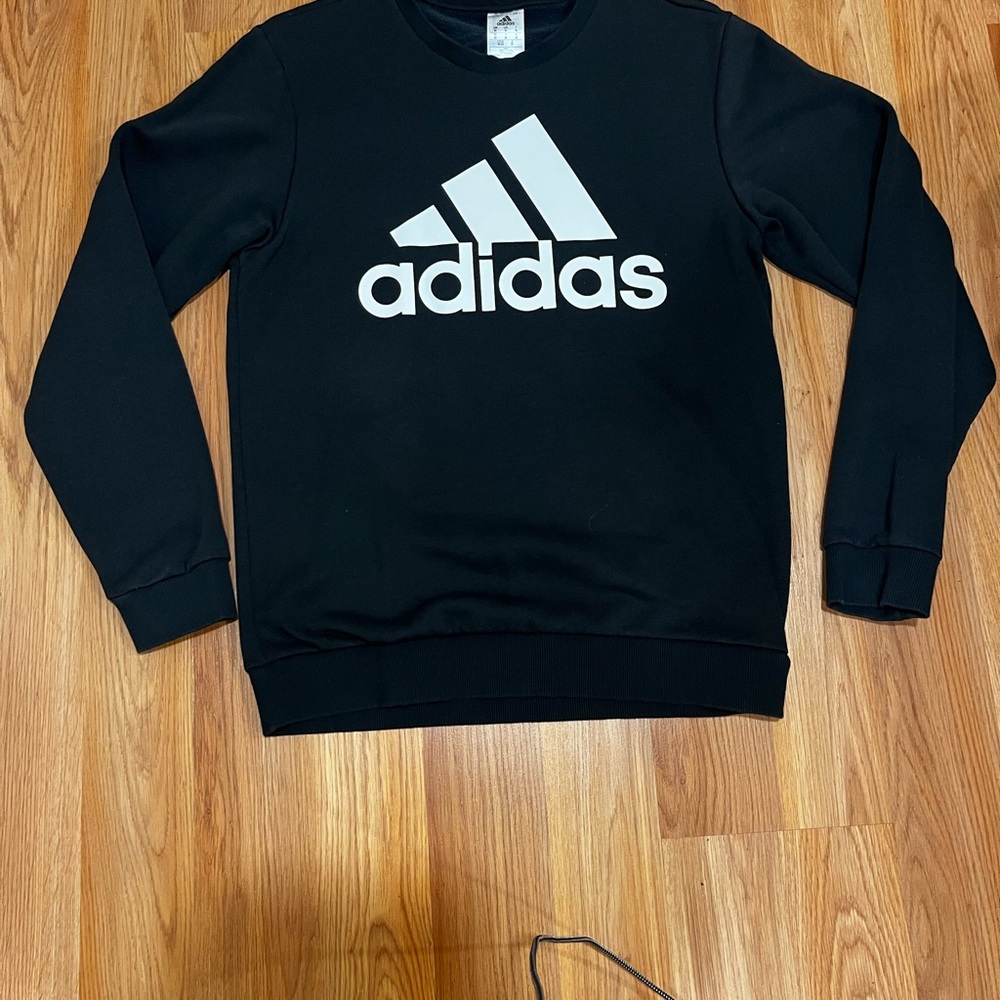 Adidas Men's Black Crewneck Sweater